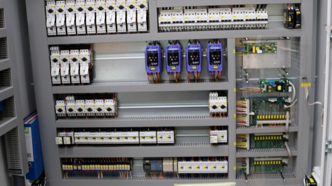 Open electrical control panel